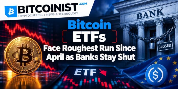 Bitcoin ETFs Face Roughest Run Since April as Banks Stay Shut | Bitcoinist.com